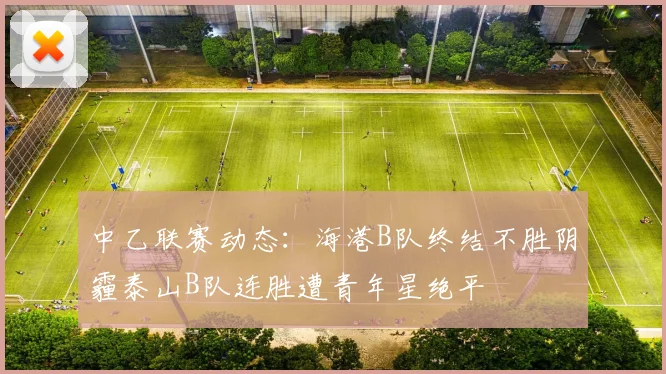 中乙联赛动态：海港B队终结不胜阴霾泰山B队连胜遭青年星绝平